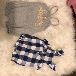 Mud pie short rompers